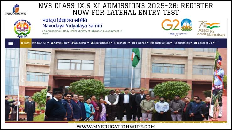 NVS 9th 11th Admission 2025